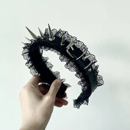 Bandeau à rivets, coiffure Cosplay, argent doré, accessoires pour cheveux