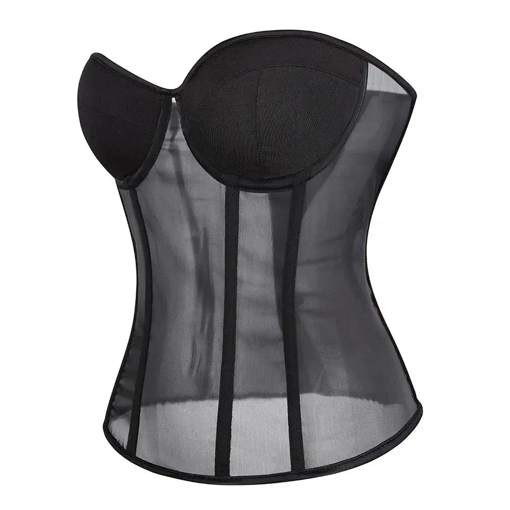 Corset Sexy à lacets surbuste Bustier  Lingerie respirant maille corps Clickbing Market
