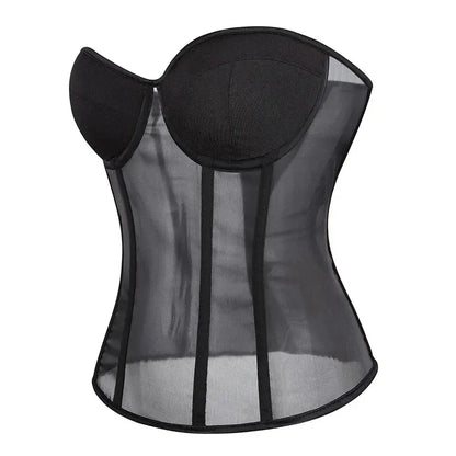 Corset Sexy à lacets surbuste Bustier  Lingerie respirant maille corps Clickbing Market
