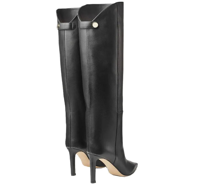 Bottes hautes en cuir de bœuf