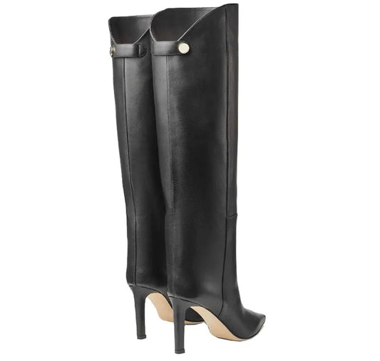 Bottes hautes en cuir de bœuf