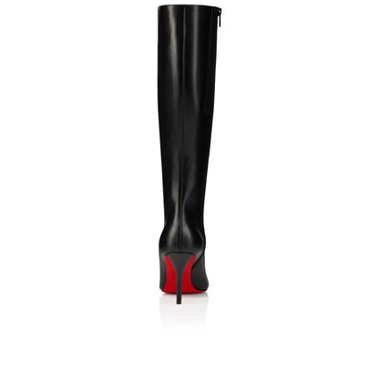 Bottes fines à talons hauts avec fermeture éclair latérale
