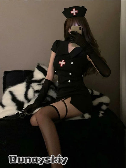 Costume noires et blanches du diable