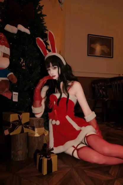 Lingerie Pure Désiré Tenue de Noël sexy Robe rouge, Costume de batterie lapin, Clickbing Market