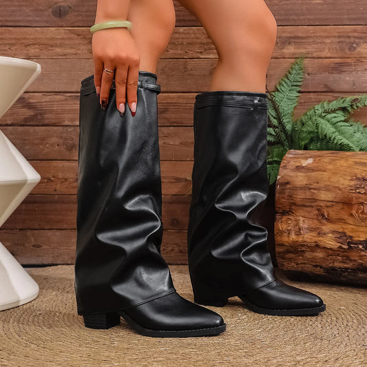 Bottes hautes à talons hauts