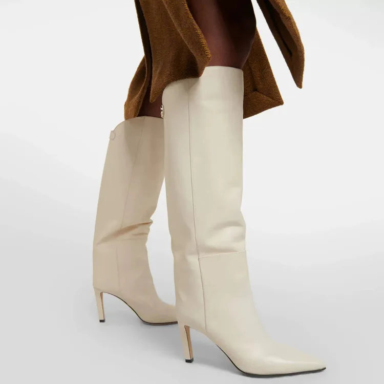 Bottes hautes en cuir de bœuf