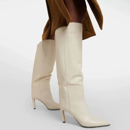 Bottes hautes en cuir de bœuf