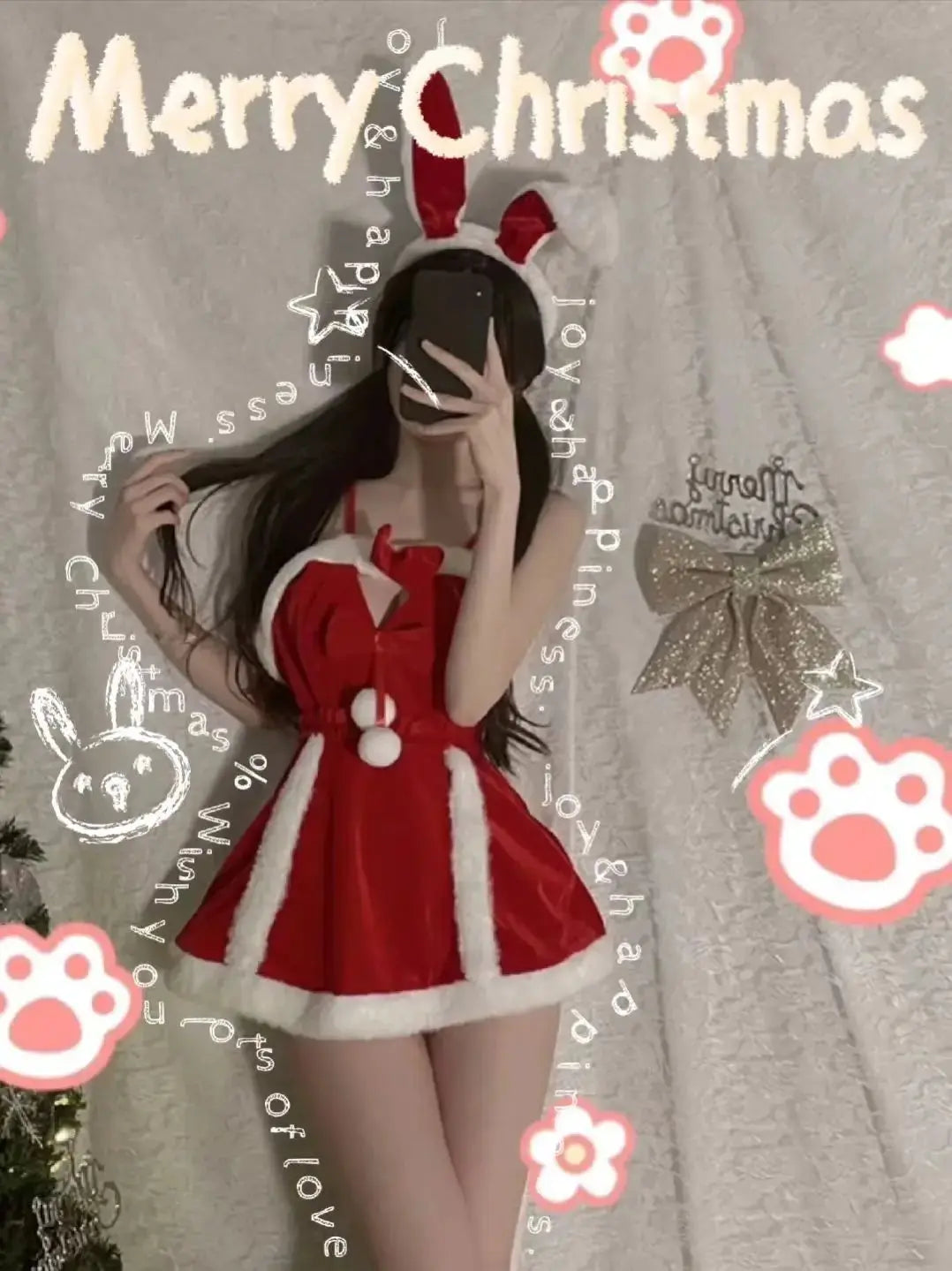 Lingerie Pure Désiré Tenue de Noël sexy Robe rouge, Costume de batterie lapin, Clickbing Market