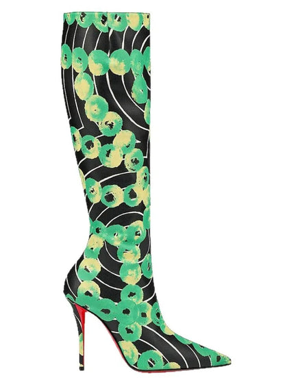 Bottes fines à talons hauts avec fermeture éclair latérale