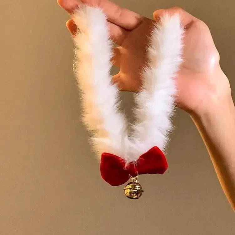 Collier en peluche avec nœud papillon rouge, ras du cou atmosphérique, chaîne de clavicule de Niche Clickbing Market