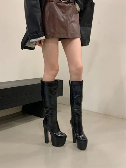 Talons Plateforme Bottes Hautes