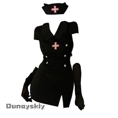 Costume noires et blanches du diable
