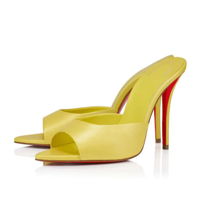 Chaussures en forme de bouche de poisson, pantoufles sexy une pièce