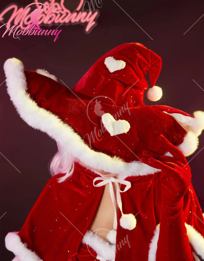 Ensemble de lingerie lapin, chapeau de chambre plus lent, haut rouge, culotte et jupe Clickbing Market