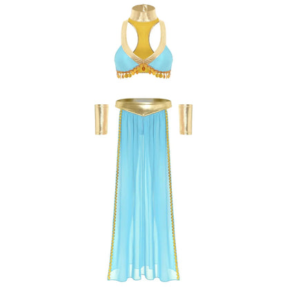 Cleopâtre reine égyptienne ancienne, haut court avec jupe, poignets ras du cou Clickbing Market