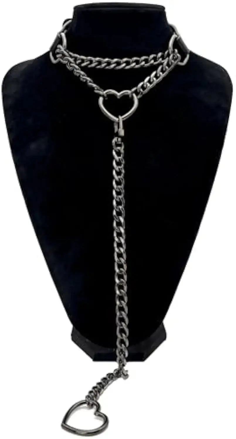 Collier ras du cou, joint torique chaîne coulissante en cuir Clickbing Market