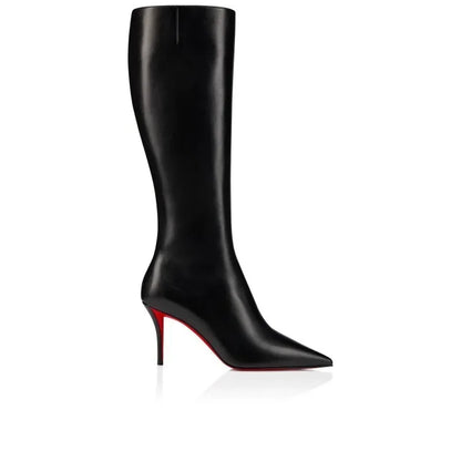 Bottes fines à talons hauts avec fermeture éclair latérale