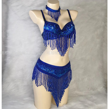 Costume 2 pièces ensemble soutien-gorge ceinture
