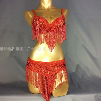 Costume 2 pièces ensemble soutien-gorge ceinture