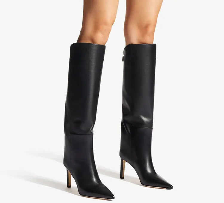 Bottes hautes en cuir de bœuf
