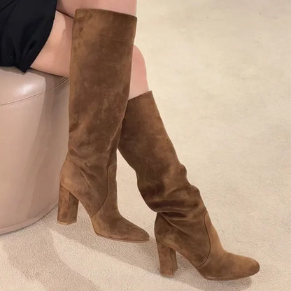 Bottes longues sexy à talons hauts chaussures élégantes