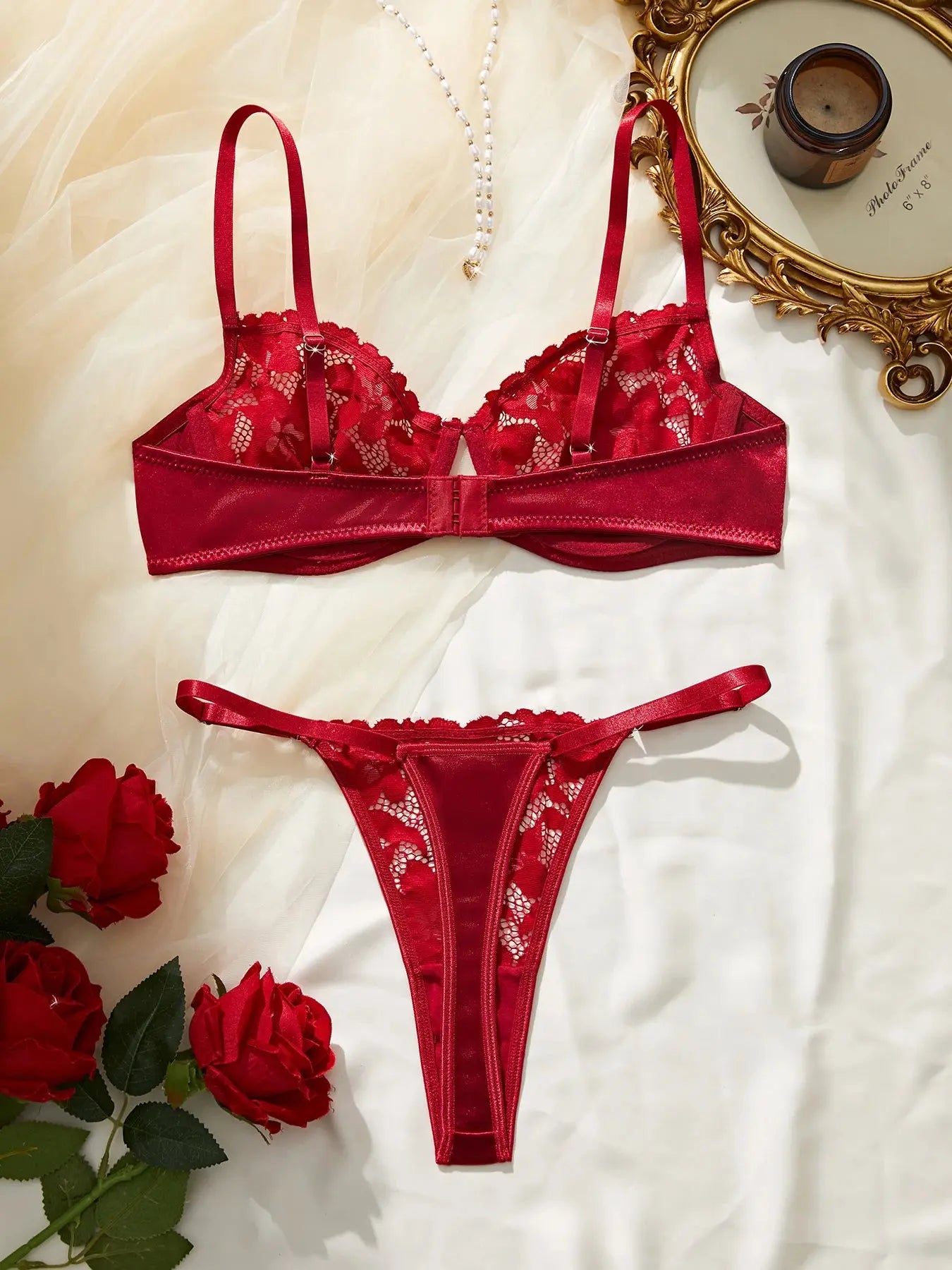 Ensemble de sous-vêtements Sexy, doux pour la peau, en dentelle, Ensemble de vêtements intérieurs confortables Clickbing Market