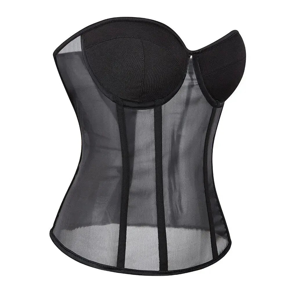 Corset Sexy à lacets surbuste Bustier  Lingerie respirant maille corps Clickbing Market