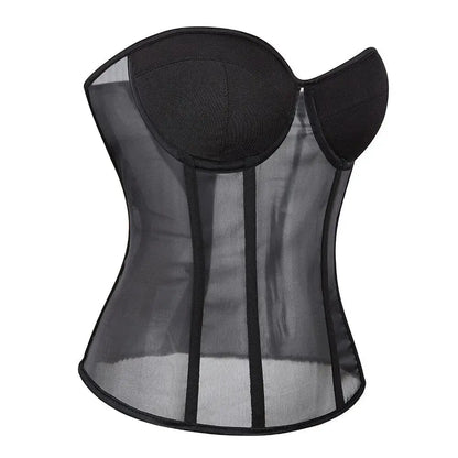Corset Sexy à lacets surbuste Bustier  Lingerie respirant maille corps Clickbing Market