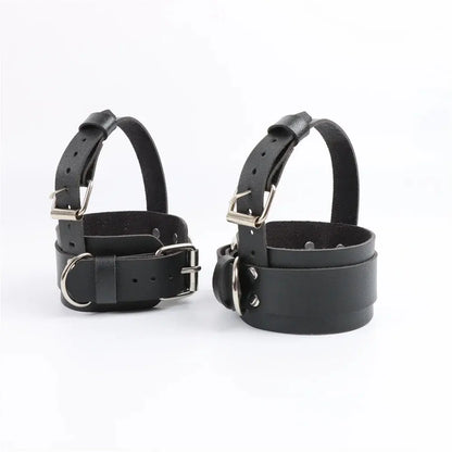 Ceinture de cheville noire, chaîne et boucle, Clickbing Market