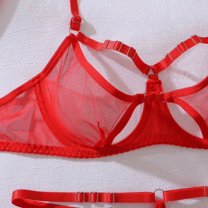 Sous-vêtements creux fantaisie, soutien-gorge ensemble maille Clickbing Market