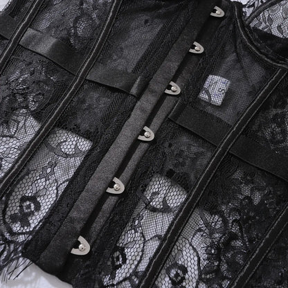 Lingerie Sexy pour femmes palais sensuel Corset ensemble pure bretelles dentelle mince Clickbing Market