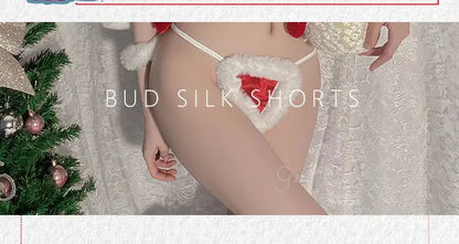 Ensemble de lingerie sexy rouge, lapin,soutien-gorge, culotte, peluche, col en V, Clickbing Market