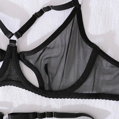 Sous-vêtements creux fantaisie, soutien-gorge ensemble maille Clickbing Market