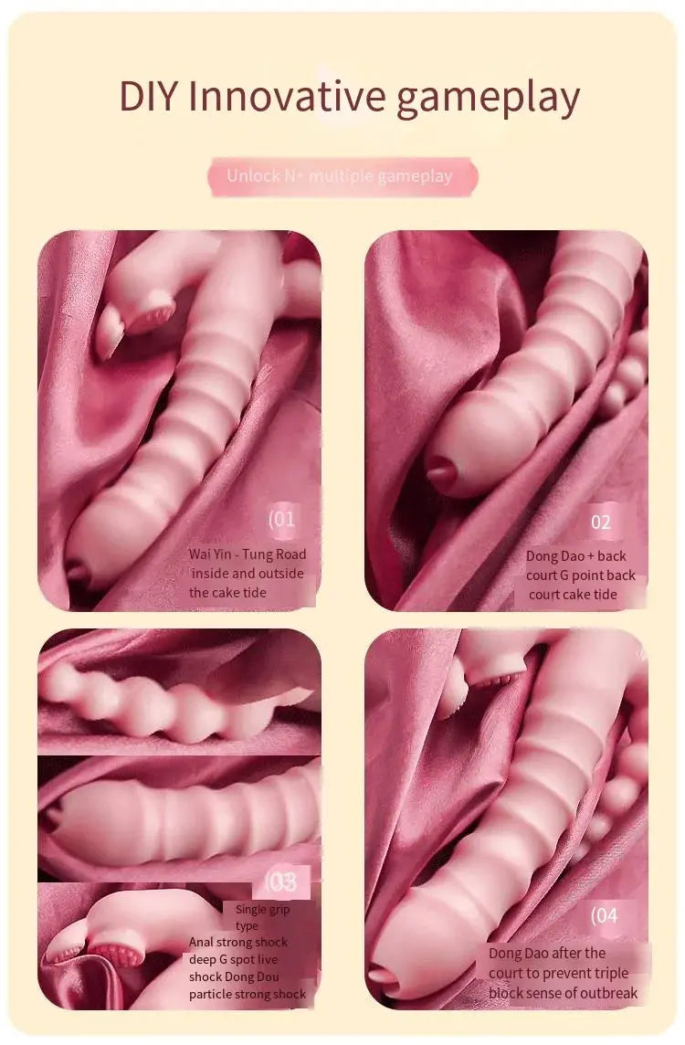 3 en 1 gode lapin vibrateur langue lécher Double tige masturbation anal clito Clickbing Market