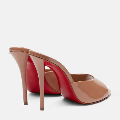 Chaussures en forme de bouche de poisson, pantoufles sexy une pièce