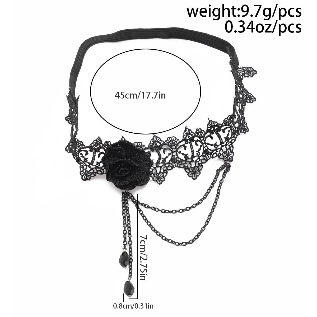 Ingmark-Bande élastique Goth pour femme, grande fleur de rose, jambe, cuisse, lien de gland Clickbing Market