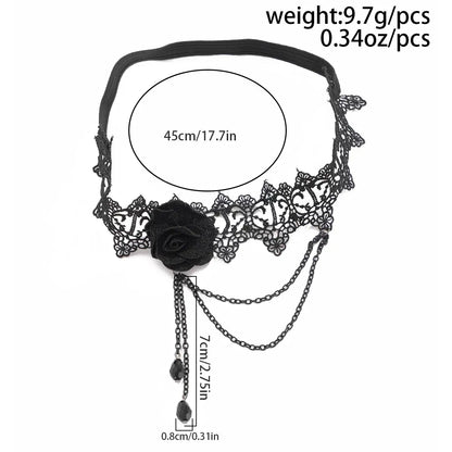 Ingmark-Bande élastique Goth pour femme, grande fleur de rose, jambe, cuisse, lien de gland Clickbing Market