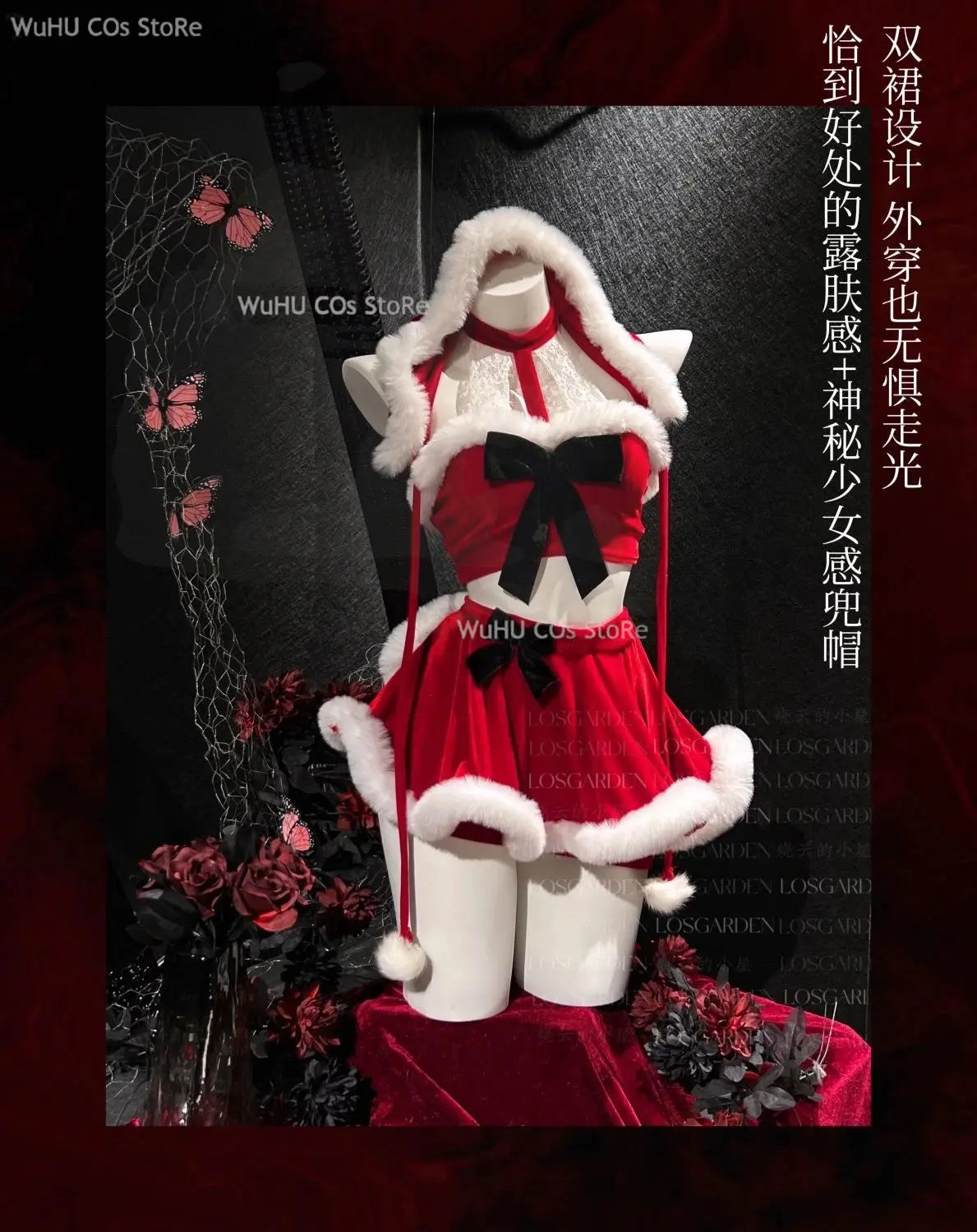 Costume hiver lapin fille chapeau tenues, cape personnalisé lingerie Clickbing Market