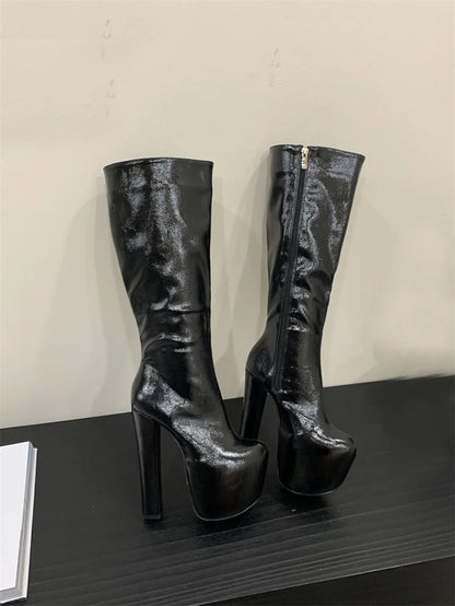 Talons Plateforme Bottes Hautes
