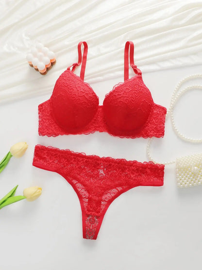 Ensemble de lingerie sexy en dentelle avec anneau en acier soutien-gorge quotidien Clickbing Market