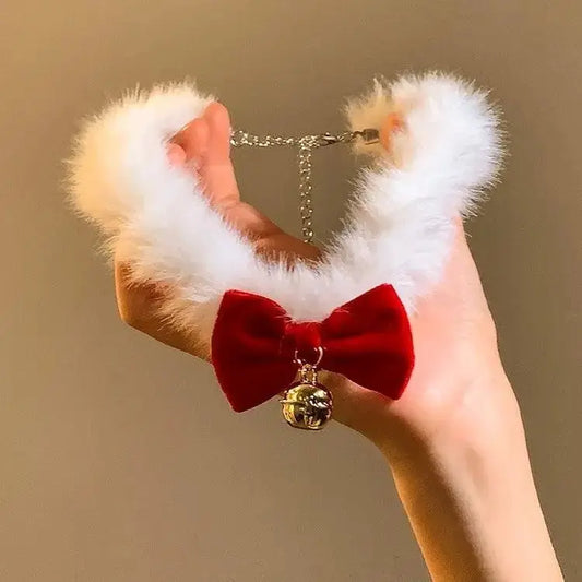 Collier en peluche avec nœud papillon rouge, ras du cou atmosphérique, chaîne de clavicule de Niche Clickbing Market