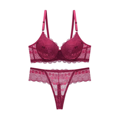 Ensemble de Lingerie en dentelle nuisette séduisante en maille soutien-gorge et culotte, ensemble de 2 pièces avec porte-jarretelles Clickbing Market