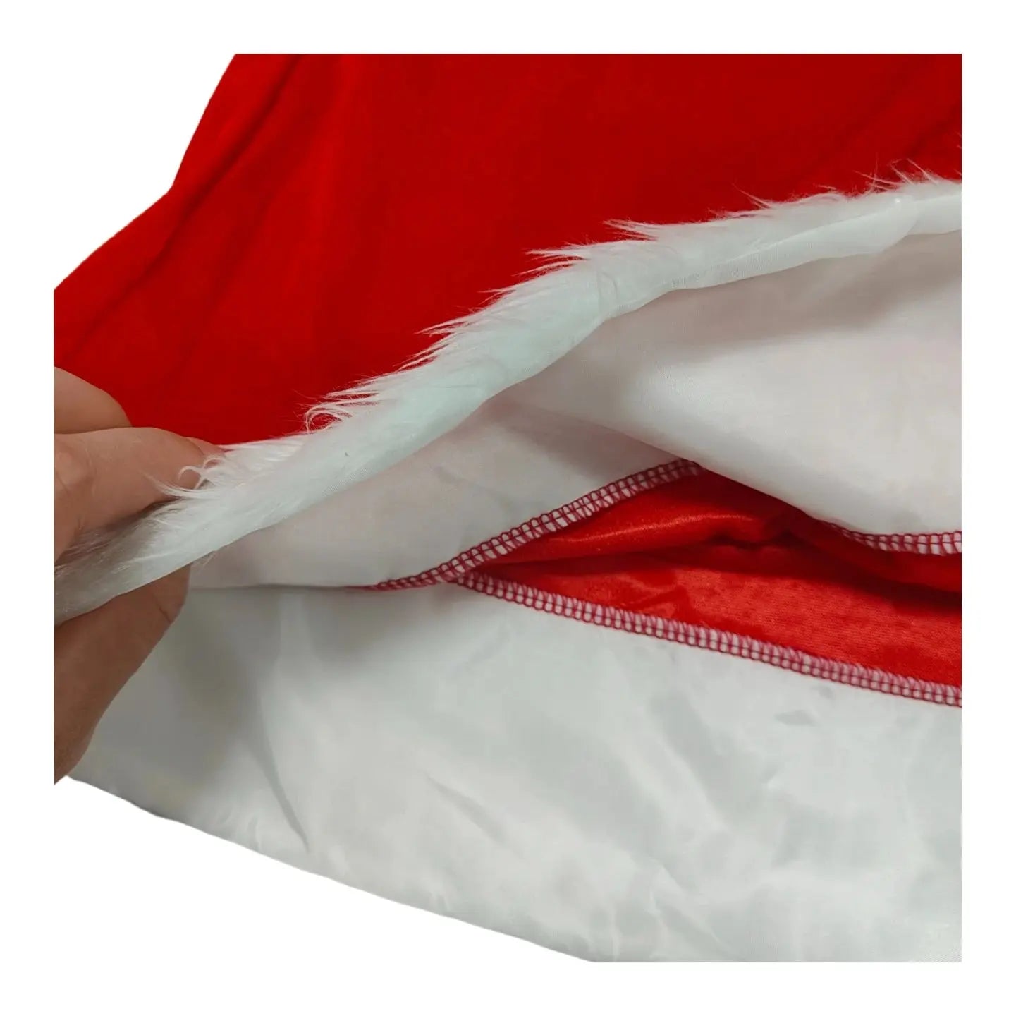 Robe de noël en velours Sexy, sans bretelles, avec capuche, chauffe-jambes, Costume rouge Clickbing Market