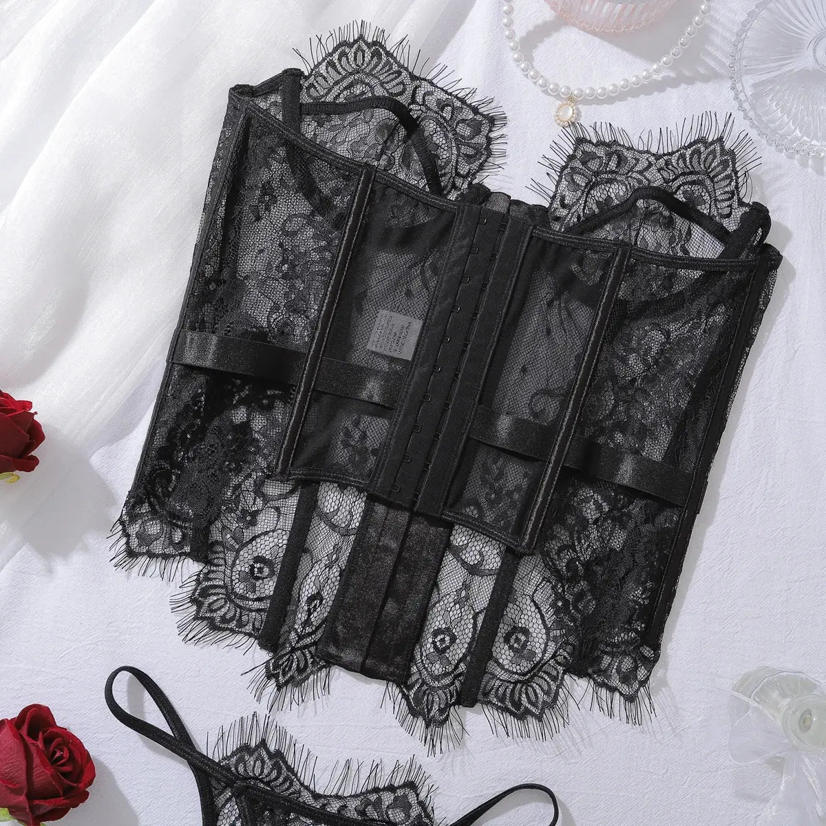 Lingerie Sexy pour femmes palais sensuel Corset ensemble pure bretelles dentelle mince Clickbing Market