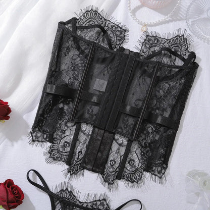 Lingerie Sexy pour femmes palais sensuel Corset ensemble pure bretelles dentelle mince Clickbing Market