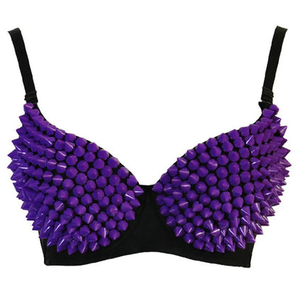 Soutien-gorge push-up sexy à rivets argentés