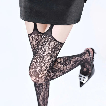 Collants Porte-Jarretelles Résille Transparente Clickbing Market