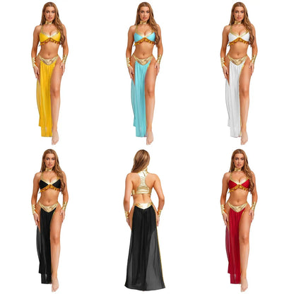 Cleopâtre reine égyptienne ancienne, haut court avec jupe, poignets ras du cou Clickbing Market