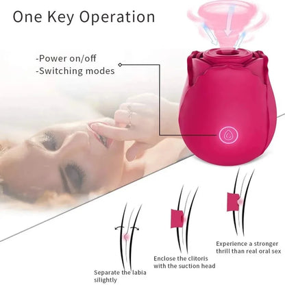 Vibromasseur vaginal en forme de rose