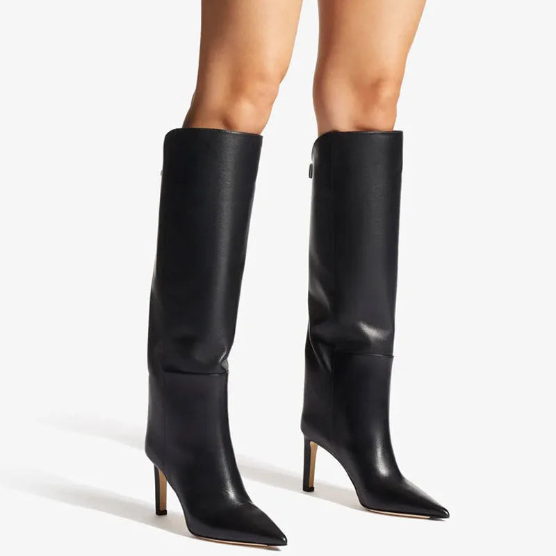 Bottes hautes en cuir de bœuf